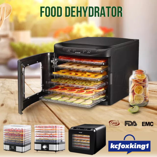 6/7 Trays Food Dehydrator Commercial Fruit Dryer Meat Beef Jerky Maker w/LCD