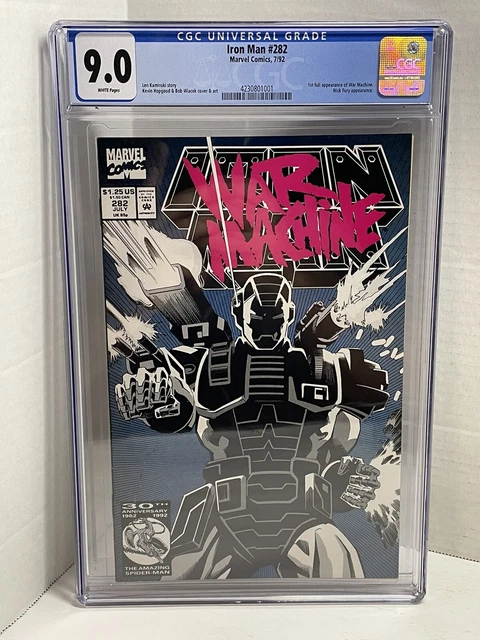Marvel Comics Iron Man #282 CGC 9.0 VF/NM White Pages 1st War Machine 1992
