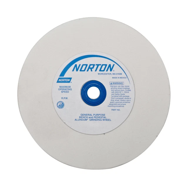 Norton Grinding Wheel, Premium Bench and Pedestal Aluminum Oxide Bench Grinde...