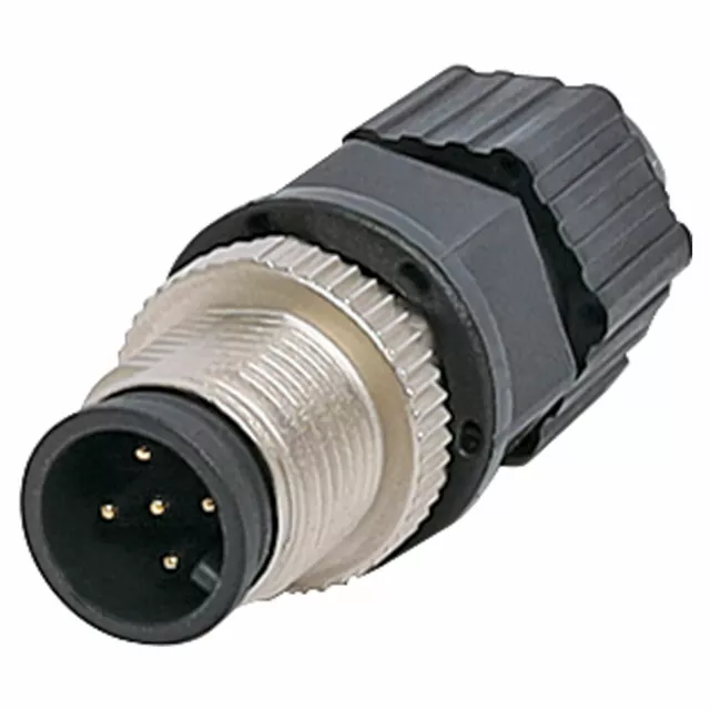 Amphenol 5 Pin 4A M12 Screw-On Line Male IP68 Waterproof