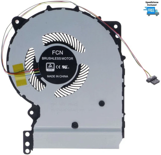 Ventola Fan CPU per Notebook ASUS X450 X550 p/n XRBIJIBENFAN (Spessore 9mm