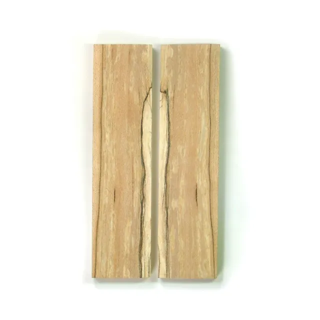 Wild Cherry Wood Blanks with Spalting Knife Making Scales Pair 5" x 1 1/4" x 3/8