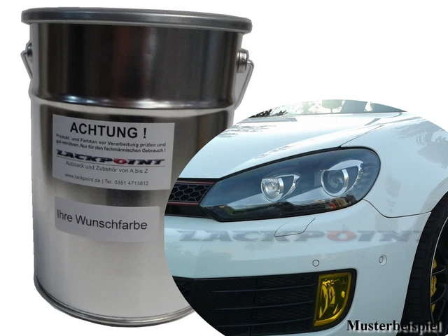 TRISTARcolor Peinture Voiture Kit Pot Prêt à La Pulvérisation Pour Audi W8 Perlmuttweiss Metallic/Perlmutt Weiss Metallic Peinture De Fond Peinture De Base 2 Litres 2000 Ml