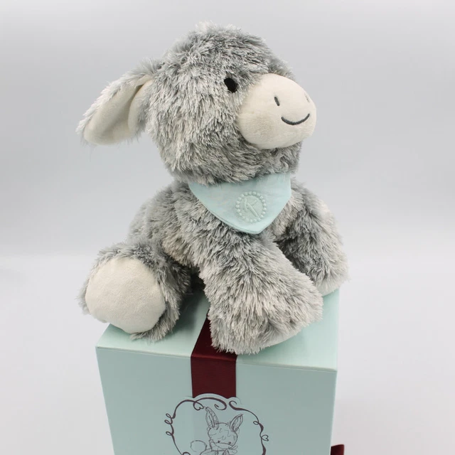 Doudou ane gris blanc foulard bleu Régliss KALOO NEUF - 27355