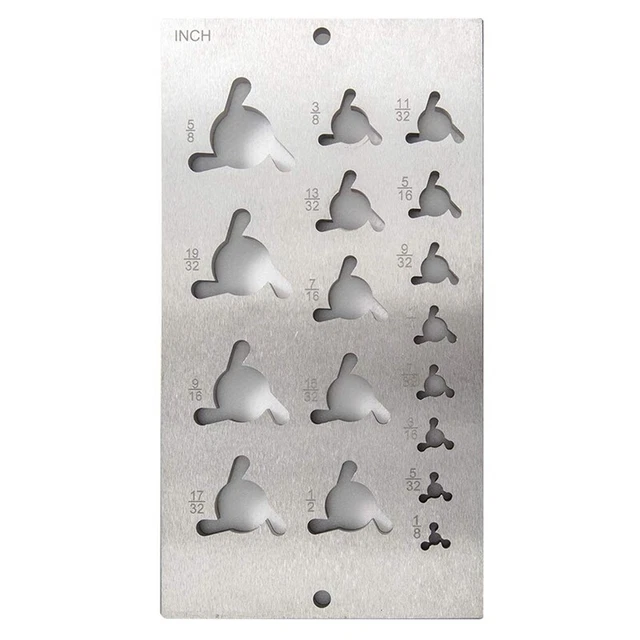 Dowel Maker 17 Holes (English System) Steel Dowel Plate Plum Bossom Holes O3P2
