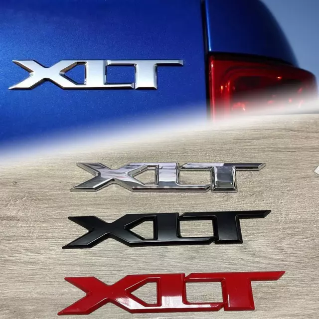 Metal Letter XLT Logo Car Sticker 3D Badge Decal Auto Body Trunk Tailgate Emblem