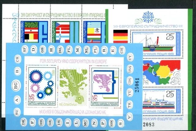 Bulgarien 1980 Block100,112,117 ** Postfrisch Tadellos (F3373