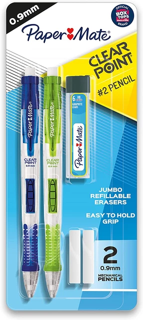Paper Mate Clearpoint Mechanical Pencils, 0.9mm, HB 2, 2 Pack
