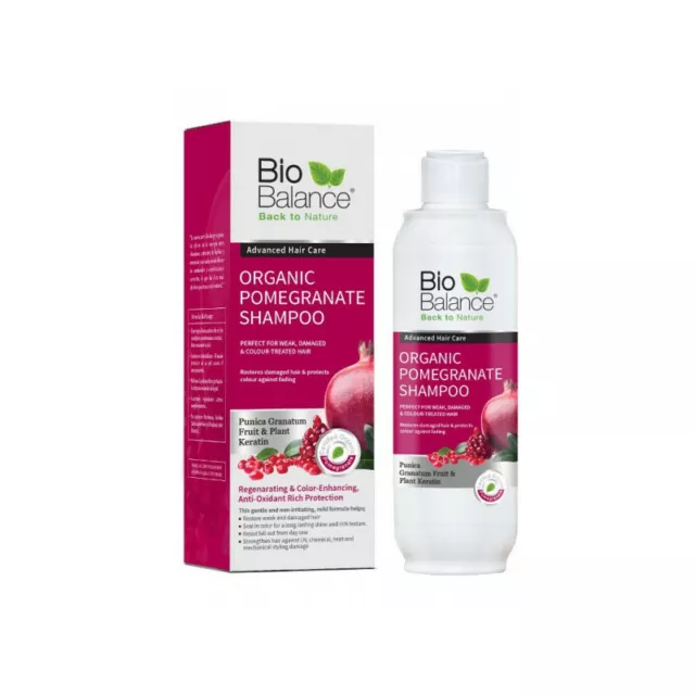 Organic shampoo pomegranate weak damaged colored hair 330ml BIO BALANCE 2023