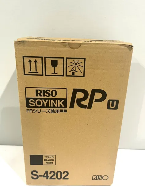 Genuine Riso Soyink S-4202 Black Duplicator Box of  2 Cartridges NEW