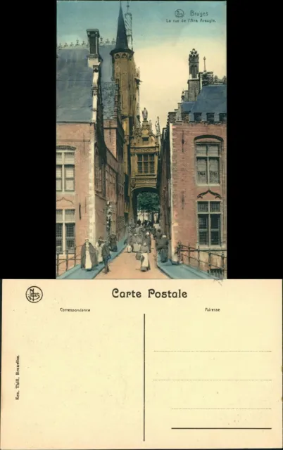 Postkaart Bruges Brugge | Bruges La rue de Ane Blind 1912