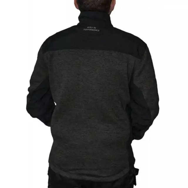 Mens Stanley Zip Up Thermal Insulated Work Fleece Lined Knitted Jumper Jacket Sz 7