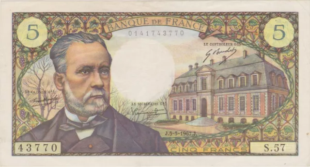 5 Francs Pasteur   5 - 5 - 1967