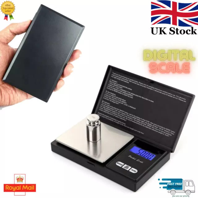 Small mini pocket digital electronic weighing weight scale 0.01g -  200Grams_UK