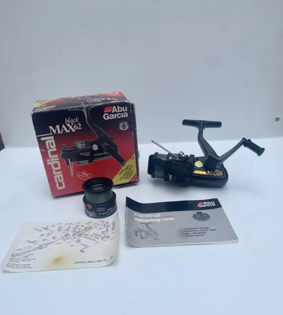 ABU GARCIA CARDINAL Black Max 3 Lite Spinning Reel with Extra Spool $34.99  - PicClick