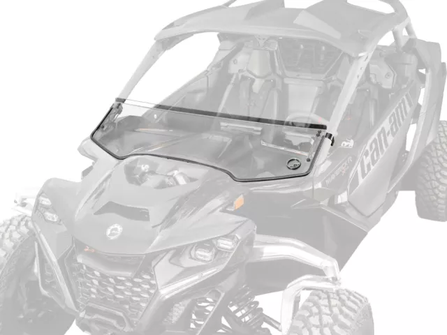 SuperATV Scratch-Resistant Half Windshield for Can-Am Maverick R|2024+