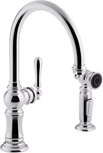 Kohler K-99262-CP Artifacts Kitchen Faucet with Side Spray, Polished Chrome
