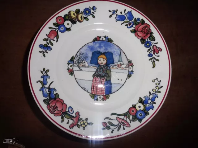 Assiette Sarreguemines Hansi Annales décor d'Alsace par Hansi n°1