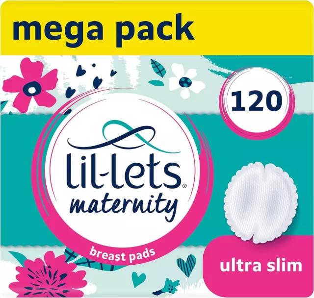 Lil-Lets Maternity Breast Pads, X 120 Count, Disposable Nursing for...