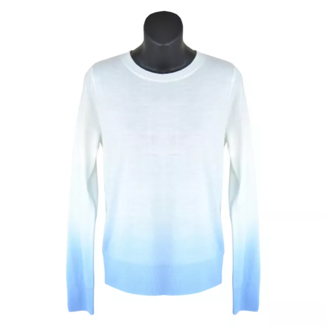 NEW  Womens TU  White /  Blue Dip Dye Round Neck Jumper Size 8-22