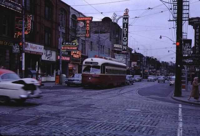 TTC Toronto Transit Commission PCC Streetcar Kodachrome original Kodak slide