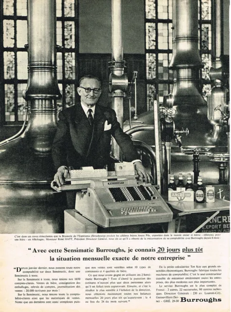 PUBLICITE ADVERTISING 104  1961   BURROUGHS    la SENSIMATIC Mr RENE HATT