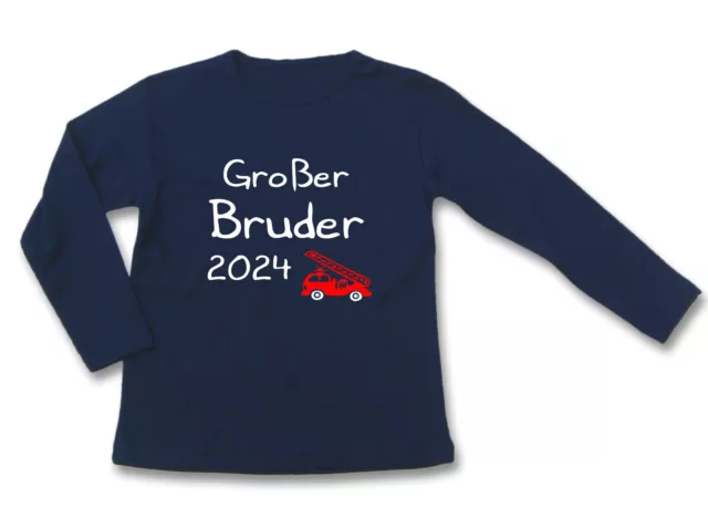 LA Shirt mit Aufdruck  Großer Bruder 2024  WAHL Motiv Name Größe  DUNKELBLAU