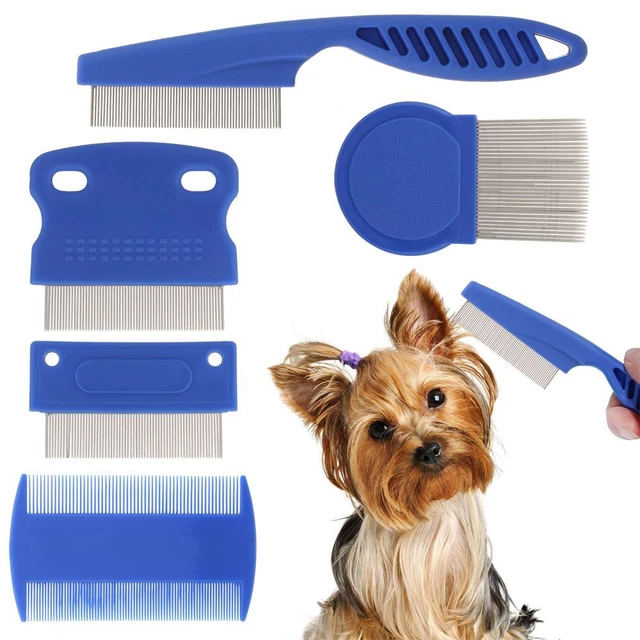 Cats Tear Stain Remove Pet Flea Comb Dematting Tool Grooming Combs Lice Comb