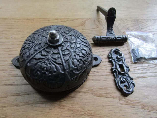 SINGLE STROKE MECHANICAL Door bell press system victorian vintage rustic iron