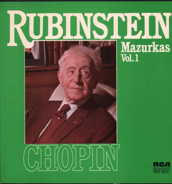 SB6702 Arthur Rubinstein Chopin Mazurkas Vol. 1 LP vinyl UK Rca stereo SB6702