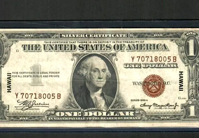 $1 "Hawaii" (World War 2 Note) 1935-A  $1  (Brown Seal) "Hawaii"  Nice Note!!!!!
