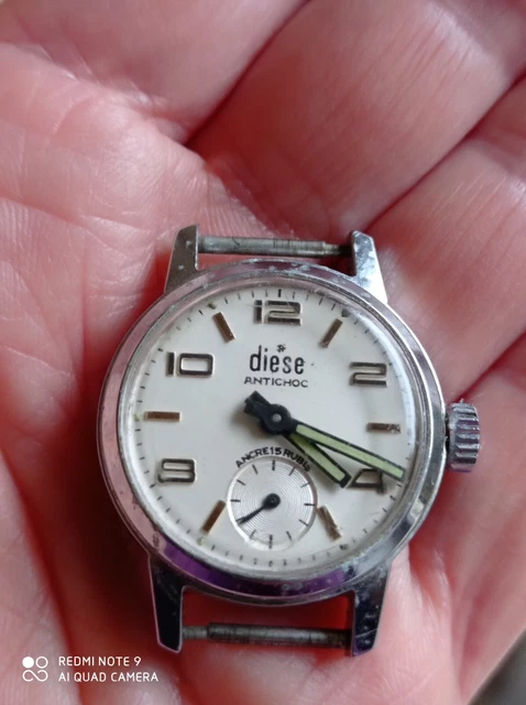 Montre Mécanique Ermor - 15 Rubis - Secondes Décalées - Fonctionne - Occasion