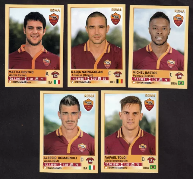 5 Figurine Calciatori Panini Aggiornamenti Completi 2013-14 Roma Nuove