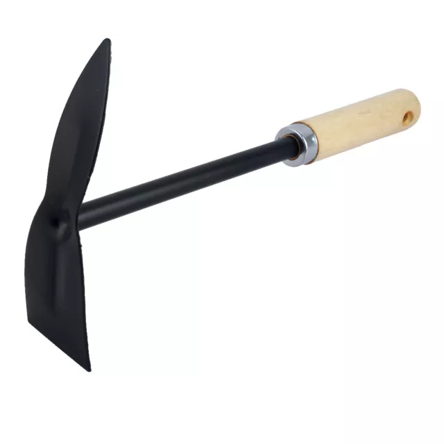 Mango de madera de mano metálica de cavar azada para herramientas de jardín