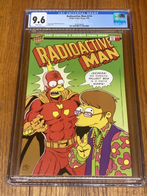 Radioactive Man #216 CGC 9.6 NM/M The Simpsons  Bongo Comics  Homer Simpson