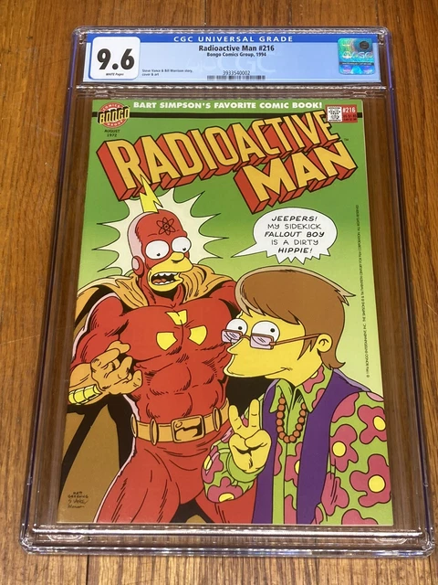 Radioactive Man #216 CGC 9.6 NM/M The Simpsons  Bongo Comics  Homer Simpson