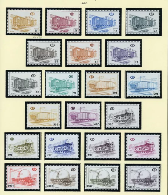 Belgium  Parcel Post & RR   MNH   Q438-59   Freight Cars   MV803