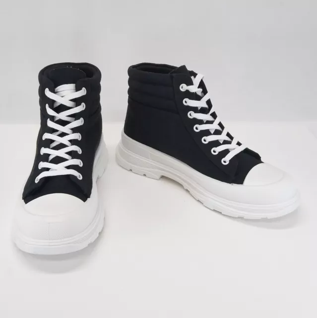 Arizona AZ Deva Flat Heel Booties 10M Platform High-Top Lace-Up Sneakers Sporty