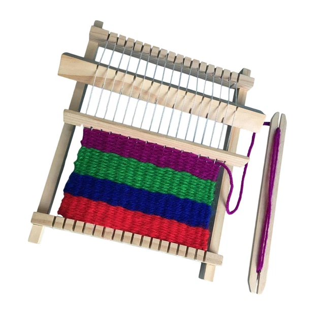 WOODEN WEAVING LOOM Kit Handmade with Accs Craft DIY Educational