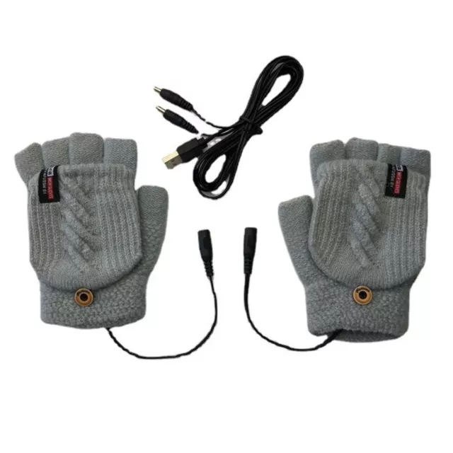 Demi-doigt complet Chauffé par USB Gants chauds Gants chauffants électriques