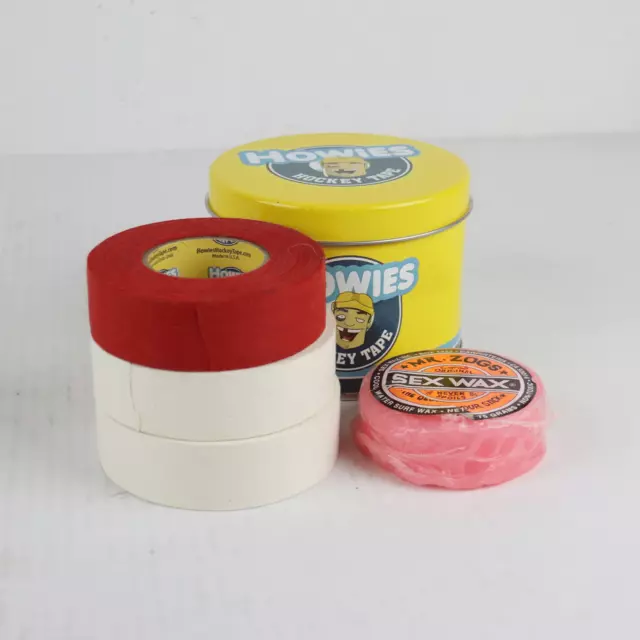 Blemished Howies Hockey Stick Tape 3 Pack Red and White Cloth Tape with Sexwax