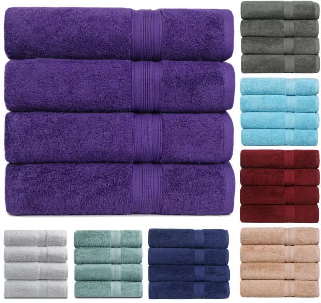 Luxury Bath Towels Set, Combed Cotton Bathroom Towels, Soft, Lint Free, 600 GSM