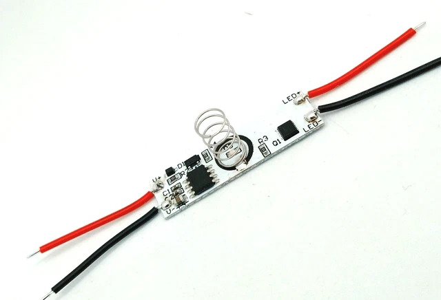 SKU 23466 - Interruttore Touch Dimmerabile A Sfioramento Per Strip Led 12 24v 72 144w 6a Jack 21 Installazione Nascosta Colore Nero - Foto 9