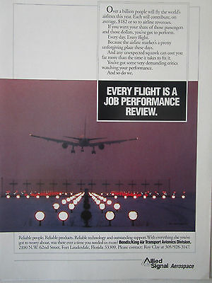 1991-1992 PUB ALLIED SIGNAL AEROSPACE GARRETT BENDIX KING AIRESEARCH AIRLINER AD 