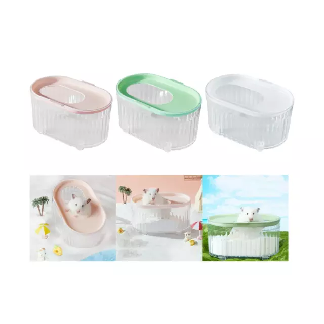 Hamster Sand Bath Box Hamster Bathtub Litter House Cage Accessories Bathing Sand