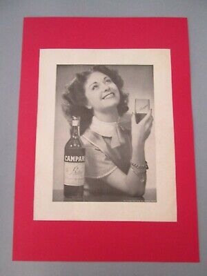 Pubblicita Bevande/Liquori "Campari Bitter" Vintage Originale 1934 A3 Ottimo