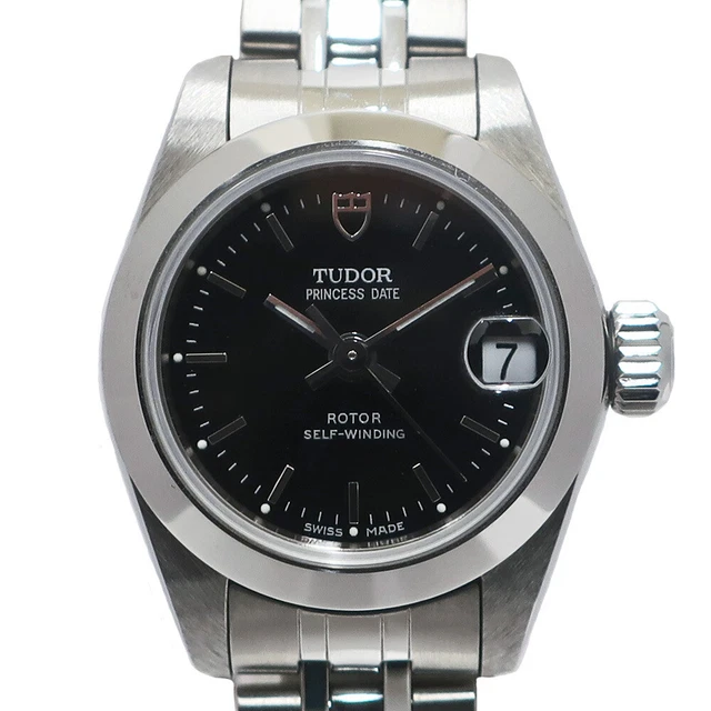 TUDOR Tudor Princess Date 22mm 92500 SS Black Black Automatic Women Watch Ot