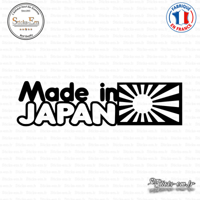 Sticker JDM Made In Japan Decal Aufkleber Pegatinas D-258 Couleurs au choix