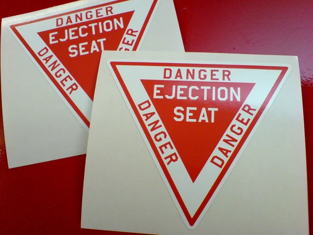 Danger Ejection Seat Aircraft Sticker Decal - Multi-Color