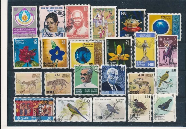 D395707 Sri Lanka Ceylon Nice selection of VFU Used stamps